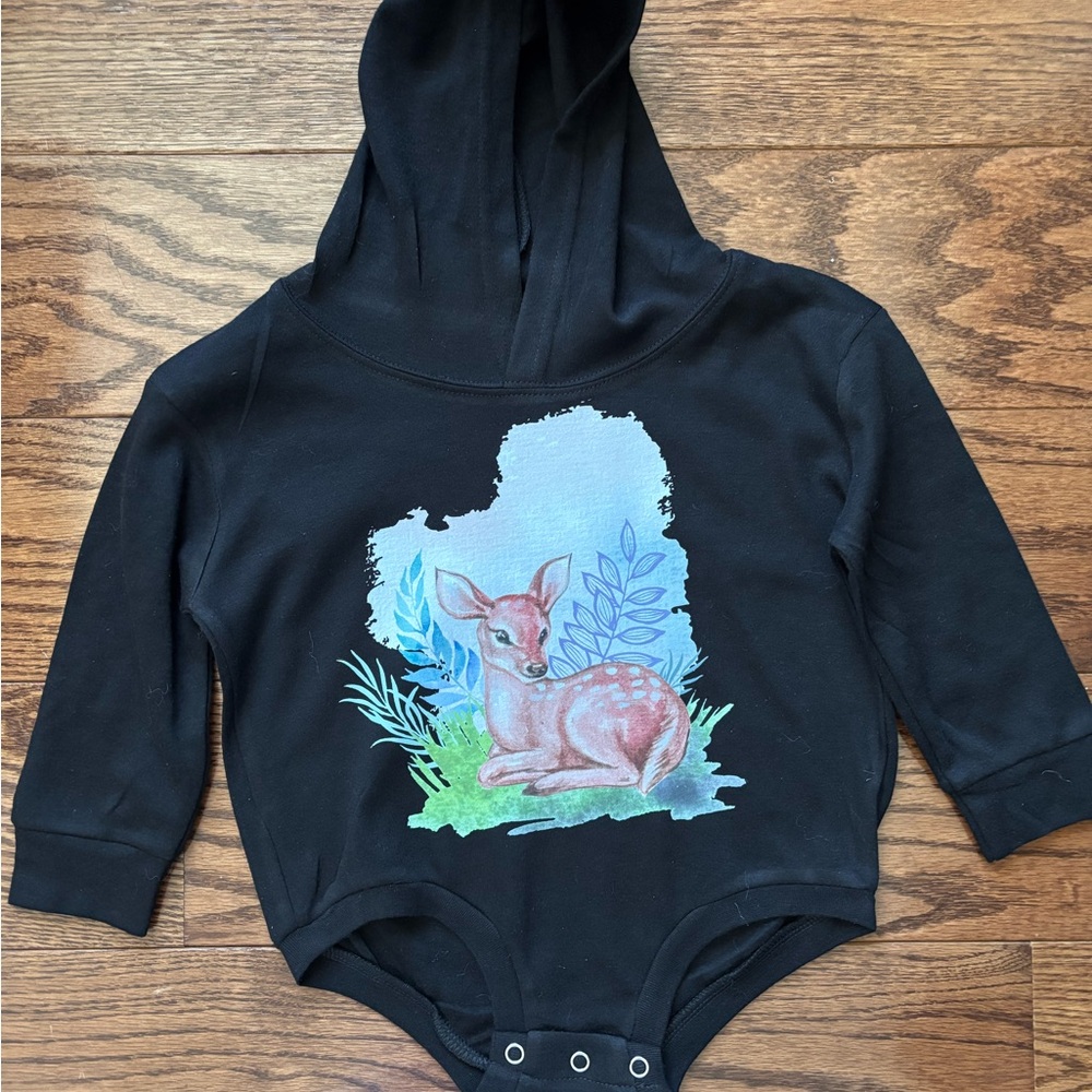 Brown Barn Co Woodland Fawn Hoodie | Infant size 12-18 Mos | Ready to Ship